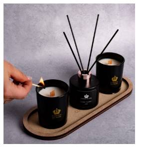 Ξύλινη οβάλ βάση Corona di fiori *3 θέσεων*