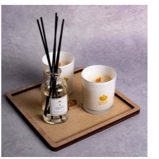 Ξύλινη τετράγωνη βάση Corona di fiori