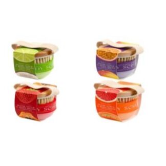 Body Scrub Set (Sugar Scrub 150g & Body brush) Grapefruit & Orange