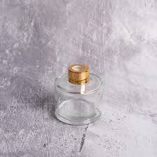 Μπουκάλι στρογγυλό με χρυσό καπάκι 100ml